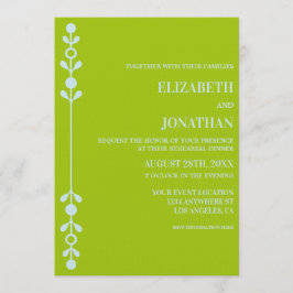 Citrus Green & Coastal Blue Rehearsal Dinner Einladung