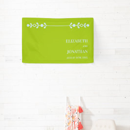 Citrus Green & Coastal Blue Wedding Banner