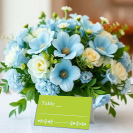 Citrus Green & Coastal Blue Wedding Platzkarte