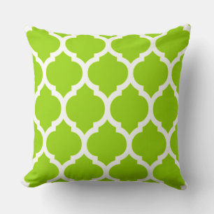 Citrus Green marokkanisches Gittermuster Kissen