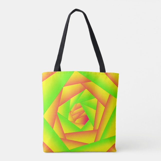 Citrus Green Orange Yellow Ombre Abstract Design (Rückseite)