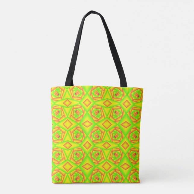 Citrus Green Orange Yellow Ombre Abstract Design (Rückseite)
