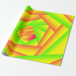 Citrus Green Orange Yellow Ombre Abstract Design Geschenkpapier