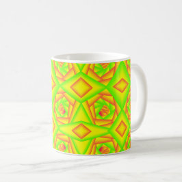 Citrus Green Orange Yellow Ombre Abstract Design Kaffeetasse