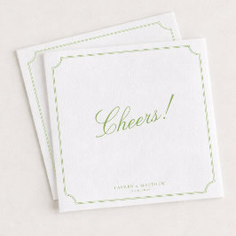 Citrus Green Wedding Napkins Cheers Serviette