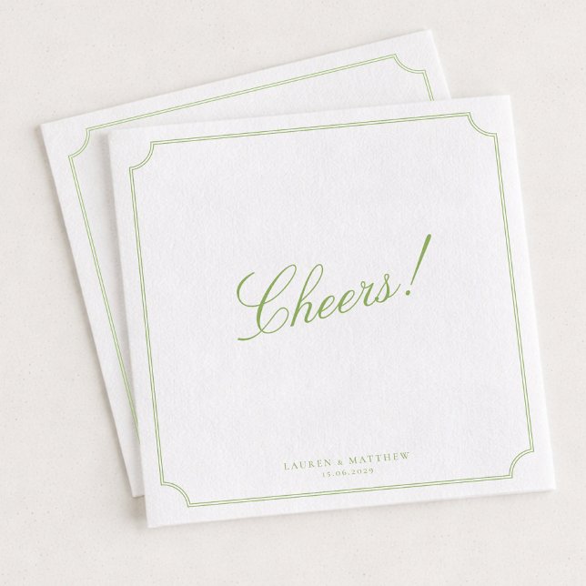 Citrus Green Wedding Napkins Cheers Serviette (Von Creator hochgeladen)