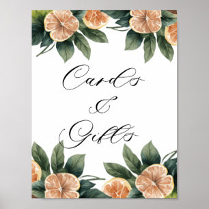 Citrus Greenery Kartenzeichen Poster