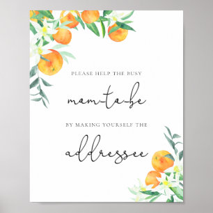 Citrus hilft der beschäftigten werdenden Mutter ei Poster