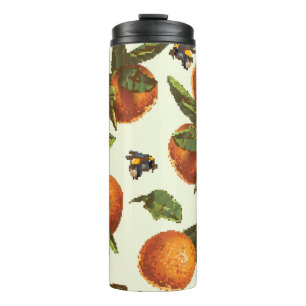 Citrus & Hummeln: Vintag nahtlos Thermosbecher