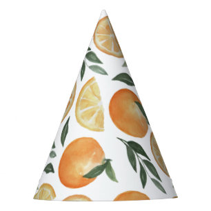 Citrus-Kindergeburtstag Sommer Orange Frucht Partyhütchen