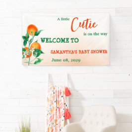 Citrus Kleine Süsse auf dem Weg Orangen Babydusche Banner