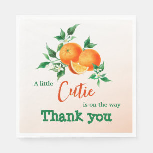 Citrus Kleine Süsse auf dem Weg Orangen Babydusche Serviette