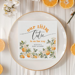 Citrus kleine Süsse Baby Dusche Orangen Serviette