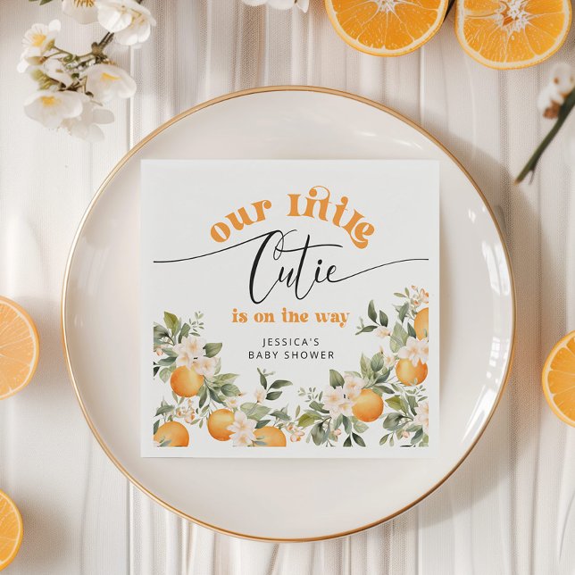 Citrus kleine Süsse Baby Dusche Orangen Serviette (Von Creator hochgeladen)
