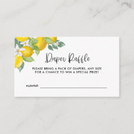 Citrus Lemon Baby Duwer Windelwanne Raffel Tickets Begleitkarte