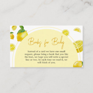 Citrus Lemon Baby Shower Books for Baby Begleitkarte