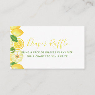 Citrus Lemon Baby Shower Diaper Raffle Ticket Begleitkarte