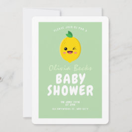 Citrus Lemon Baby Shower Einladung