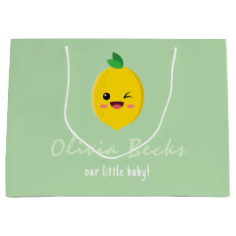 Citrus Lemon Baby Shower Große Geschenktüte