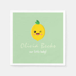 Citrus Lemon Baby Shower Serviette