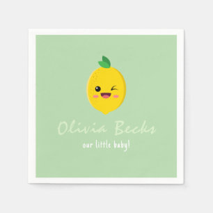Citrus Lemon Baby Shower Serviette