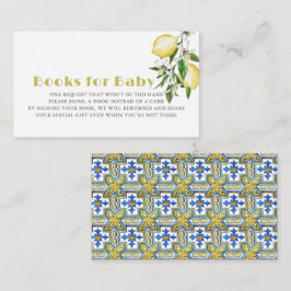 Citrus Lemon Babydusche Buchanfrage Begleitkarte