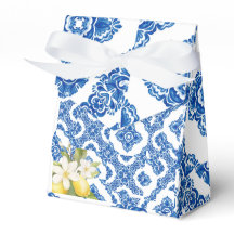 Citrus Lemon Blue Tile Favor Box