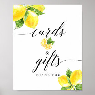 Citrus Lemon Cards and Gifts Sign 8x10" Poster