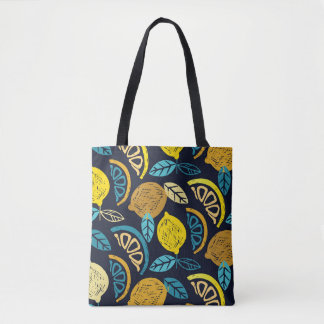 Citrus Lemon Doodle Muster Hintergrund