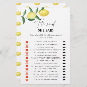 Citrus lemon - Er sagte, sie sagte Brautparty