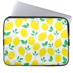 Citrus Lemon Fruit Pattern Throw Kissen Laptopschutzhülle