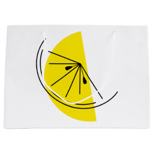 Citrus Lemon Geschenktasche groß Große Geschenktüte
