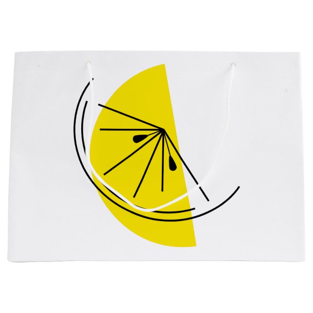 Citrus Lemon Geschenktasche groß Große Geschenktüte (Vorderseite)