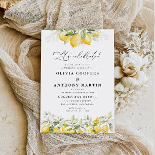 Citrus Lemon Hochzeitseinladung Einladung