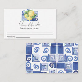 Citrus Lemon - Ideenaustausch Datum jar Begleitkarte