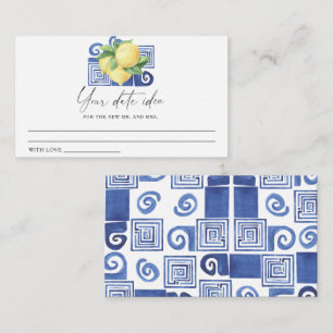 Citrus Lemon - Ideenaustausch Datum jar Begleitkarte