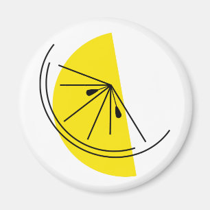 Citrus Lemon Magnet rund