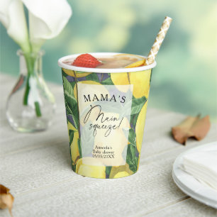 Citrus Lemon - Mama's wichtigste Babydusche Pappbecher