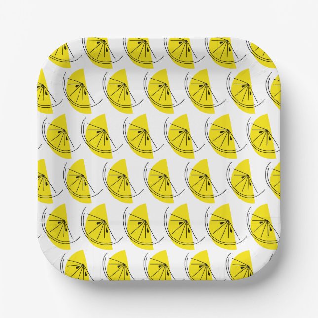 Citrus Lemon Multi Pappteller (Vorderseite)