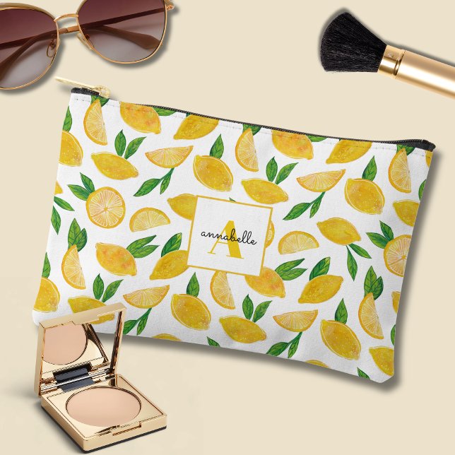 Citrus Lemon pattern Zubehörtasche (Lemon pattern accessory pouch)