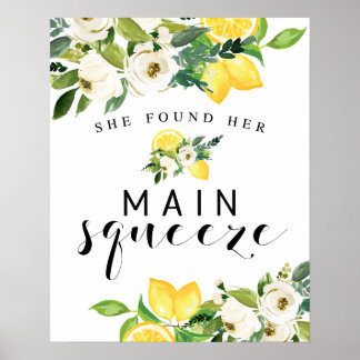 Citrus Lemon Sie fand ihren Hauptklebezeichner 8x1 Poster