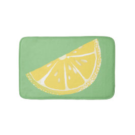 Citrus Lemon Slice Wedge Art Badematte