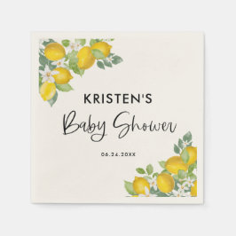 Citrus Lemon Theme Babydusche Napkins Serviette