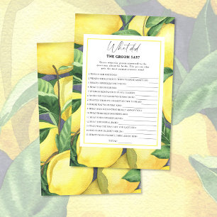 Citrus lemon - Was hat der Bräutigam zu Brautspiel