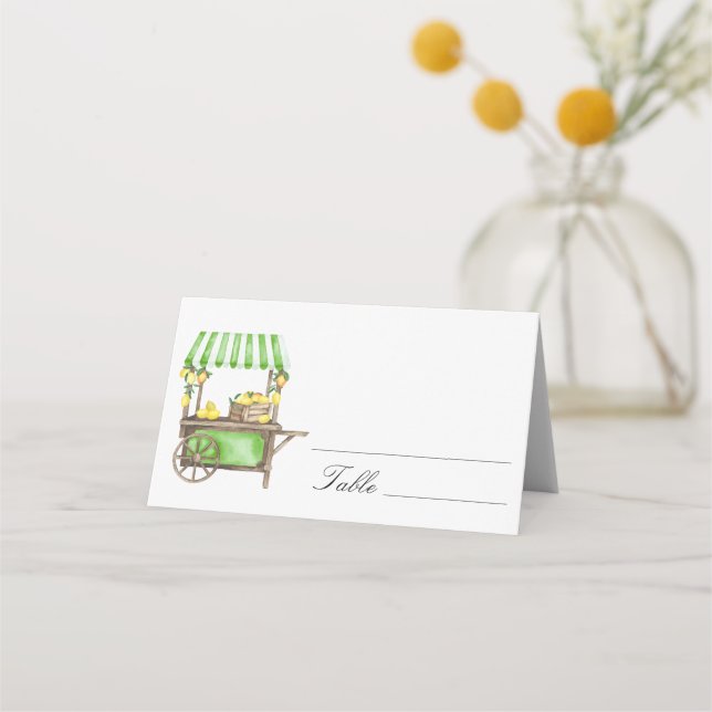 Citrus lemon - wedding place cards platzkarte (Vorderseite)