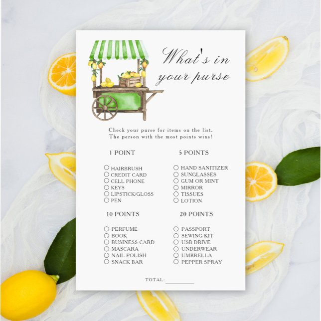 Citrus lemon - What's in your purse game (Von Creator hochgeladen)