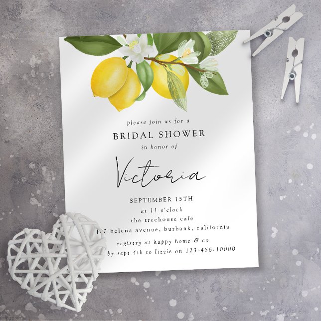 Citrus Lemons Bridal Dusche Einladung (Von Creator hochgeladen)