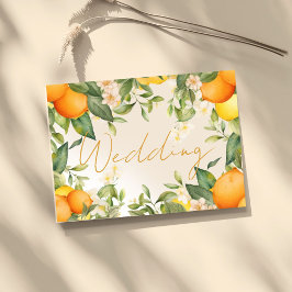 Citrus Lemons Orange Botanische Moderne Hochzeit Einladung