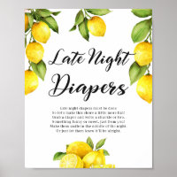 Citrus Lemons Spate Night Diapers Spiel-Zeichen