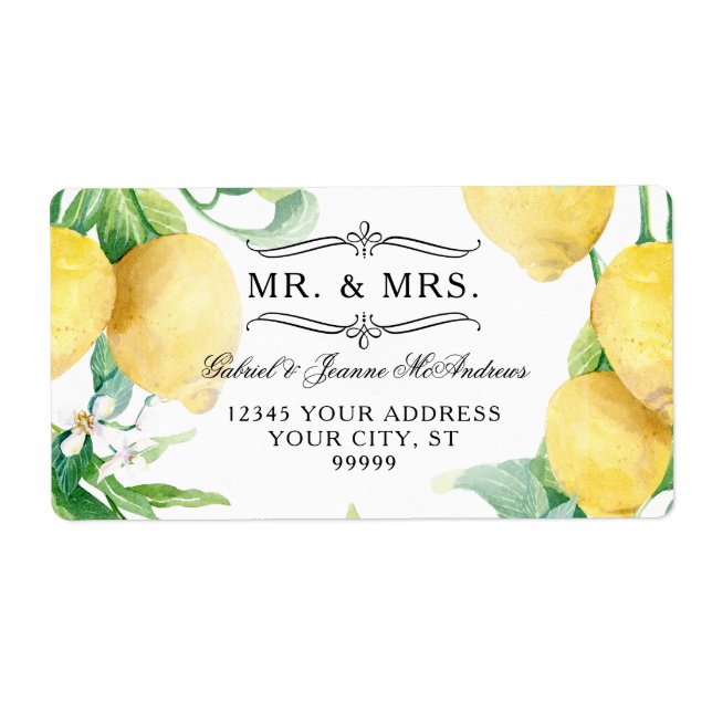 Citrus Lemons White Floral Greenery Wreath Return (Vorne)
